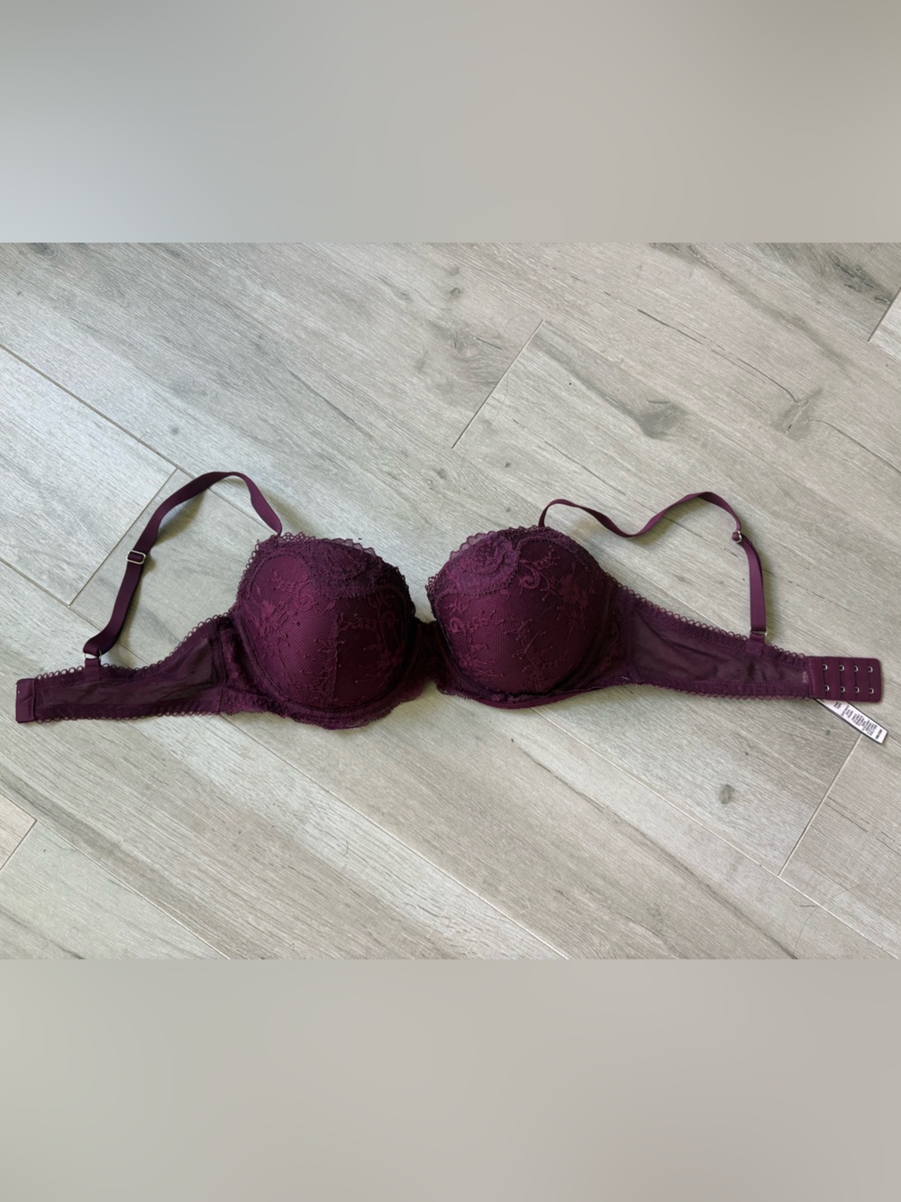 Victoria's Secret Lace Balconette Bra — Plum